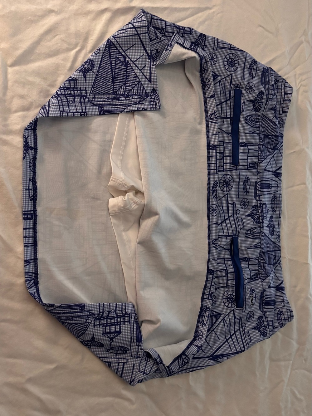 Vineyard Vines Blue and White Gingham Nautical Print Skirt - Picture 3 of 5